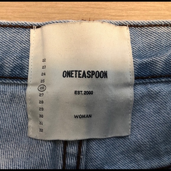 One Teaspoon Brandos Denim Shorts Antique Blue - Picture 5 of 6